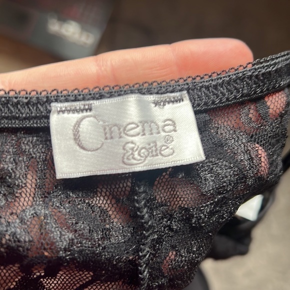 Cinema Etoile Black Lace Slip - Picture 6 of 7